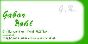 gabor mohl business card